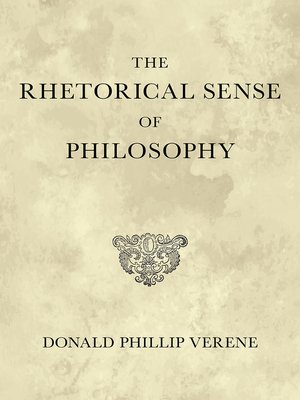 cover image of The Rhetorical Sense of Philosophy